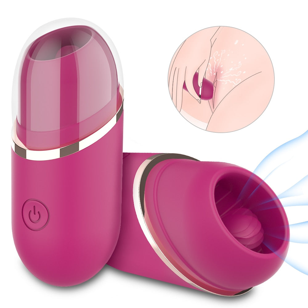 Mini jouet de stimulation du clitoris pour sucer le clitoris et lécher la langue