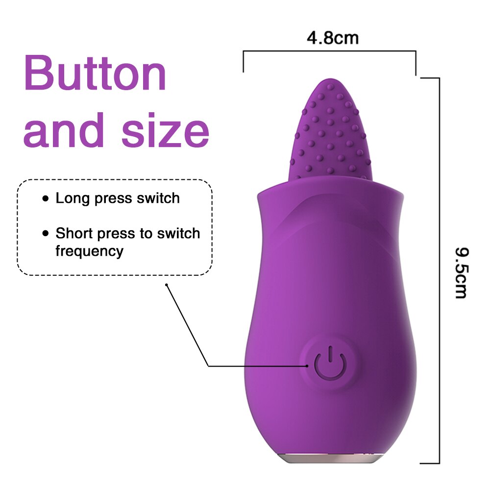 Vibrator mit weicher Zunge und G-Punkt-Stimulation der Klitoris und Nippel-Masturbator für Frauen 