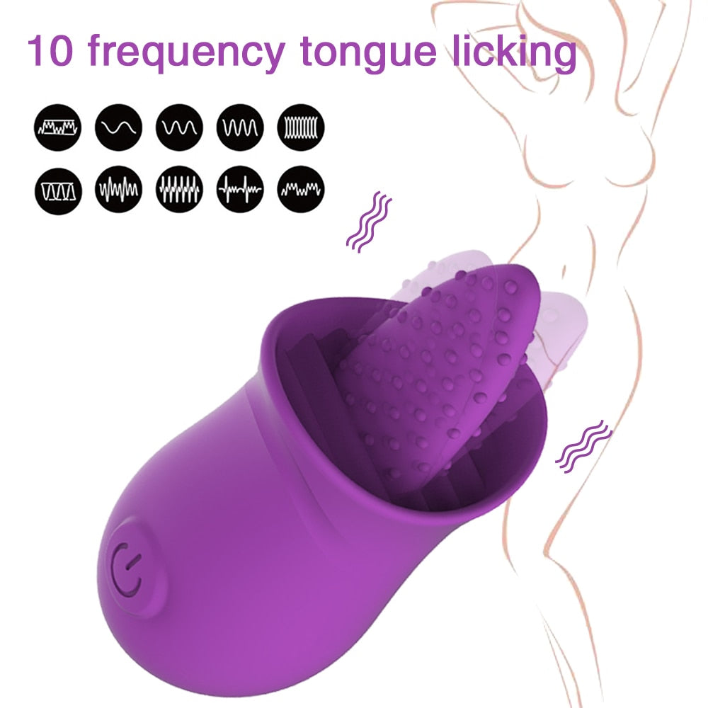 Soft Tongue G spot Clitoral Licking Vibrator  And Nipple Female Masturbator