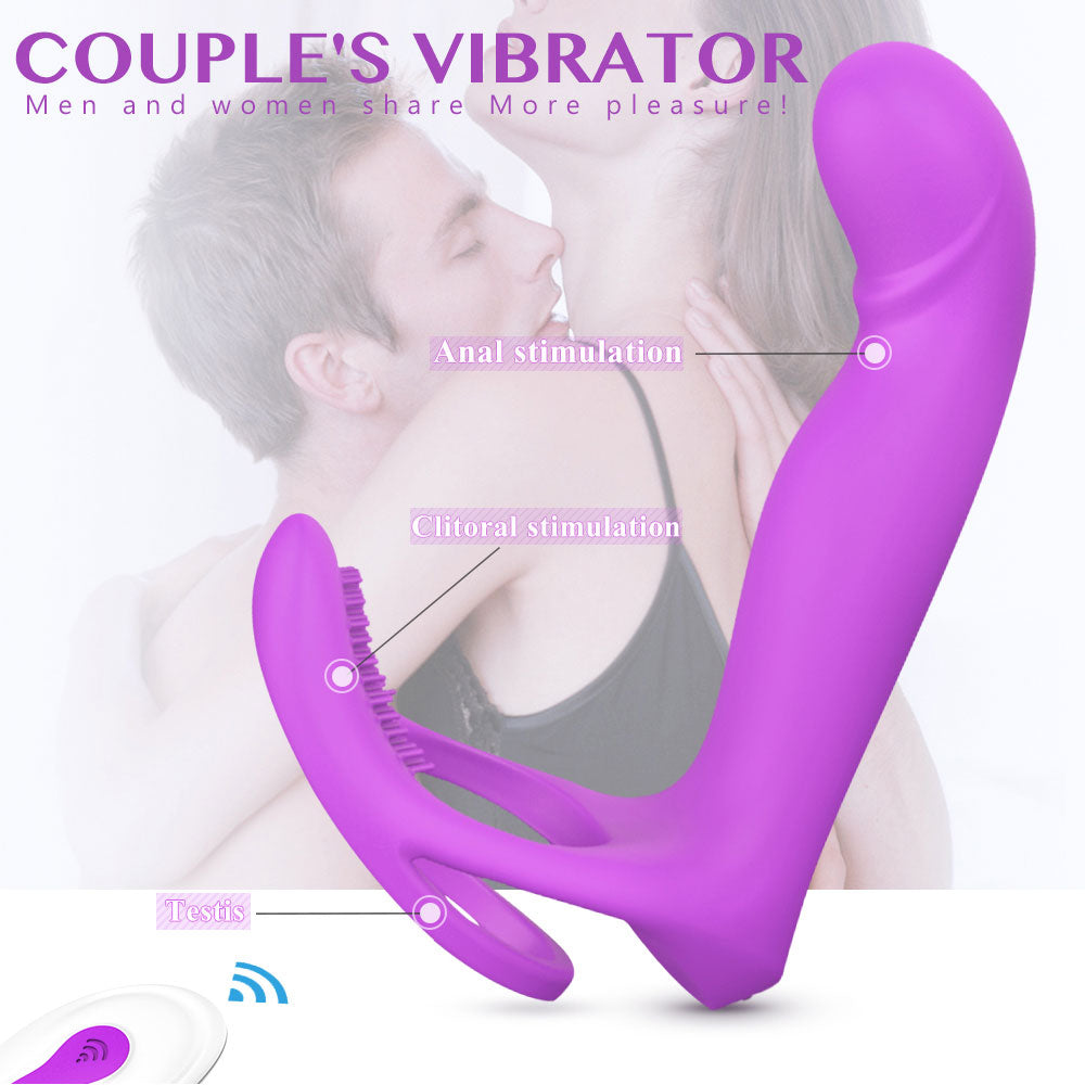 Penisvibrator für Paare mit langanhaltender Erektion und Vagina-Klitorisstimulator 