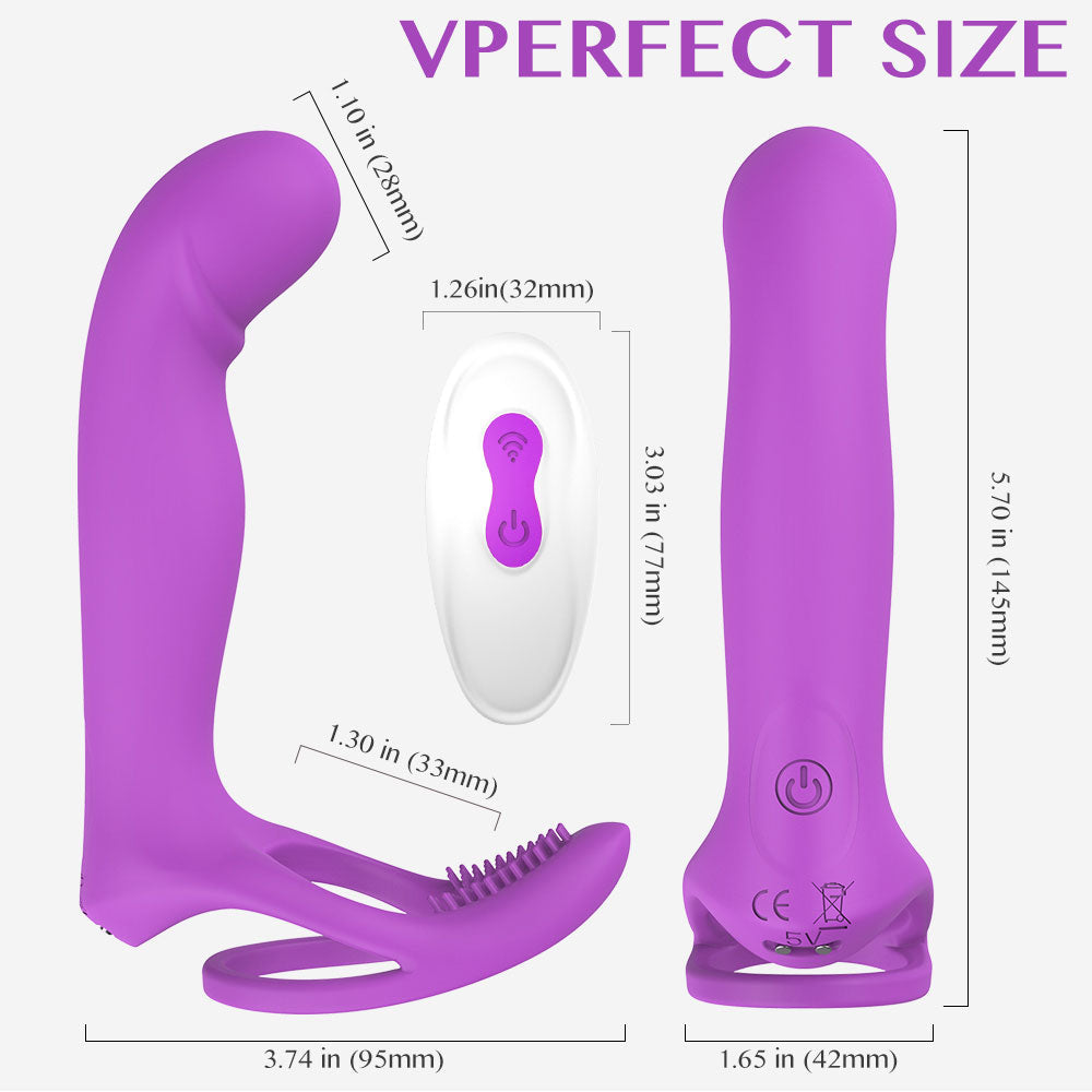 Vibromasseur pour pénis et stimulateur de clitoris pour une érection longue durée pour les couples 