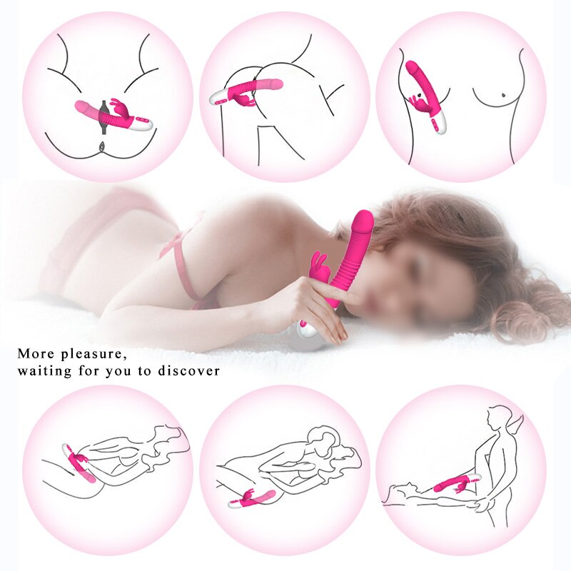 Rabbit Vibrator Sucking Vibration Heating G spot Clit Stimulator Dildo BKC Rabbit Vibrator Sucking Vibration Heating G spot Clit Stimulator Dildo BKC