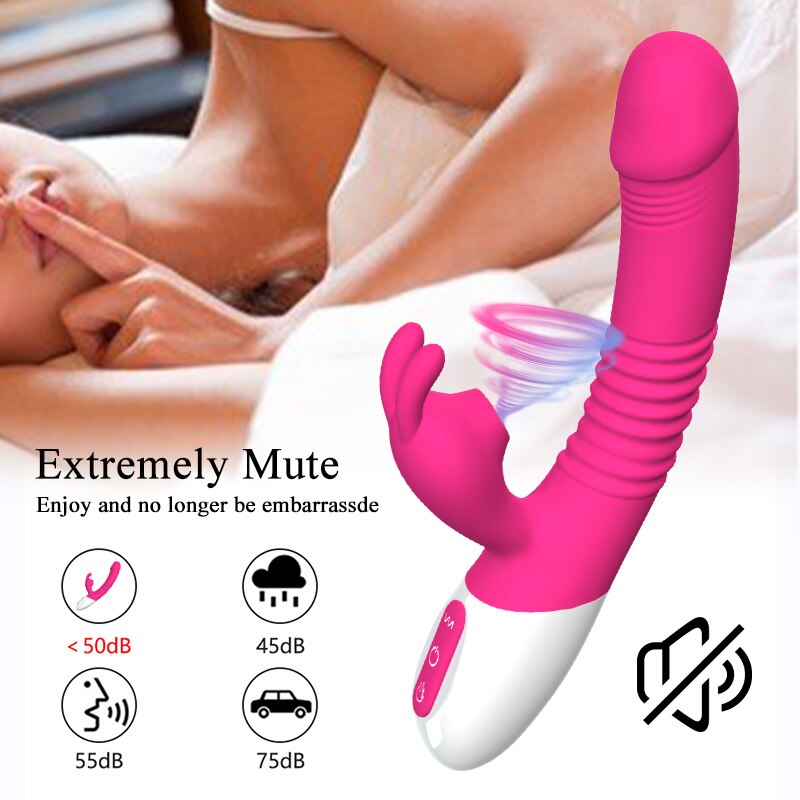 Rabbit Vibrator Sucking Vibration Heating G spot Clit Stimulator Dildo BKC Rabbit Vibrator Sucking Vibration Heating G spot Clit Stimulator Dildo BKC