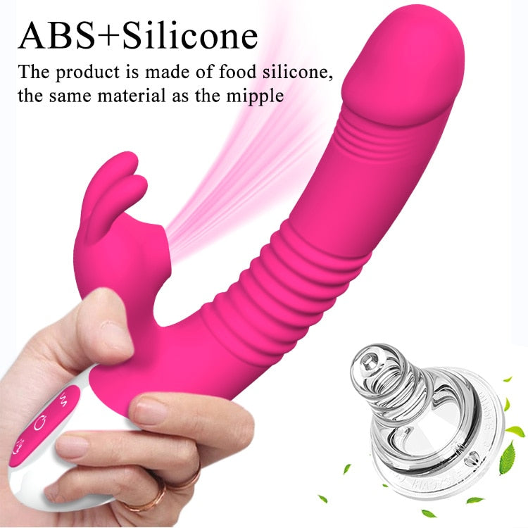 Rabbit Vibrator Sucking Vibration Heating G spot Clit Stimulator Dildo BKC Rabbit Vibrator Sucking Vibration Heating G spot Clit Stimulator Dildo BKC