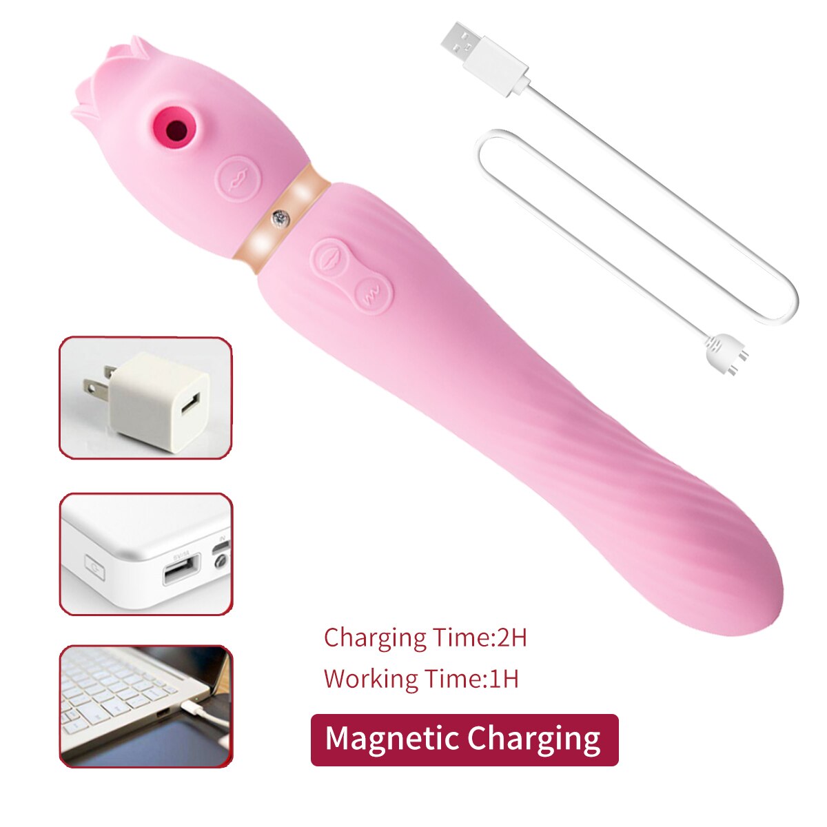 Clitoral Sucking Vibrator Tongue licking Wand Vibrator