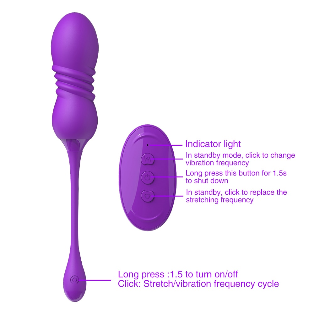 Telescopic Dildo Remote Control Vibrators for Women