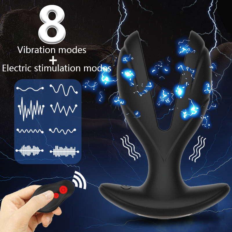 Magic Anal Plug with Electric Shock Pulse Vibrator BKC Magic Anal Plug with Electric Shock Pulse Vibrator BKC