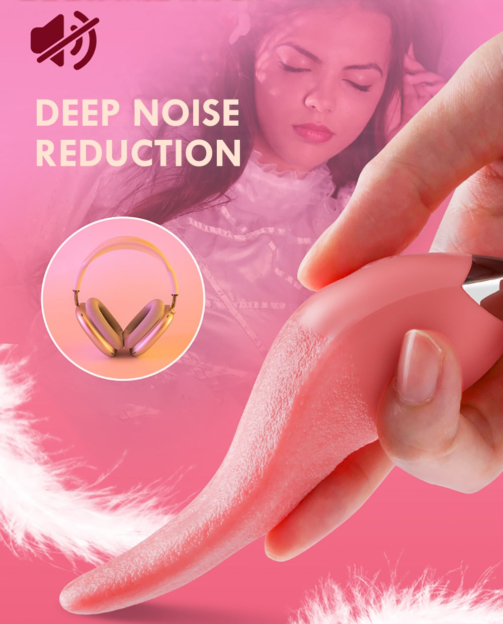 Realistic Tongue Licking Vibrator G-bliss O-maker BKC Realistic Tongue Licking Vibrator G-bliss O-maker BKC