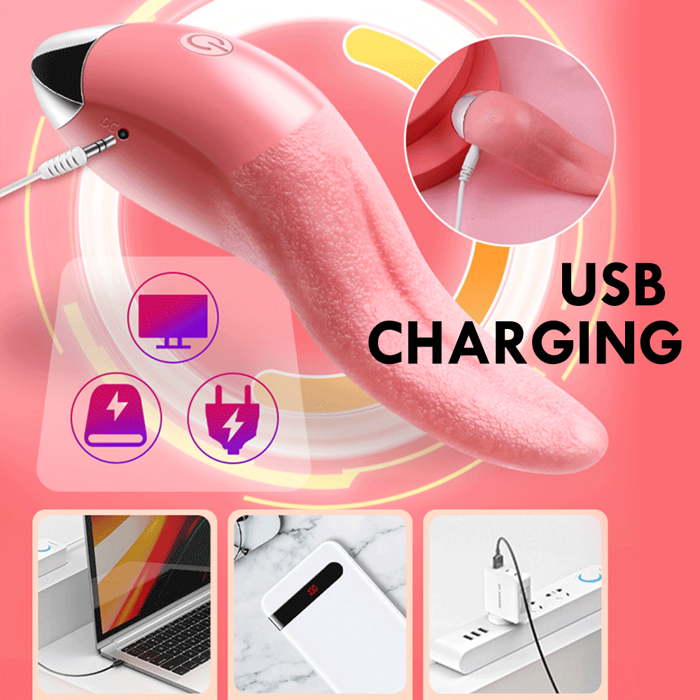 Realistic Tongue Licking Vibrator G-bliss O-maker BKC Realistic Tongue Licking Vibrator G-bliss O-maker BKC