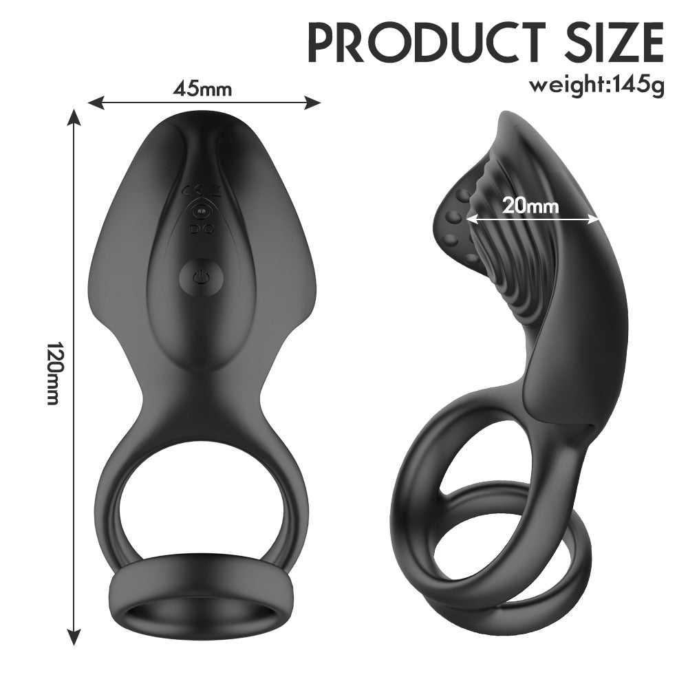 Testicle Vibrator for Men Penis Massager Ring Dildo